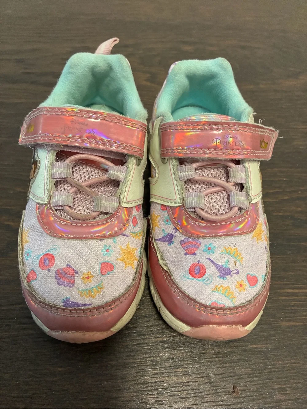 3 Puma + 1 Disney Light-Up Princess = 4 Pairs of Girls Sneakers, All Pinks, 8T